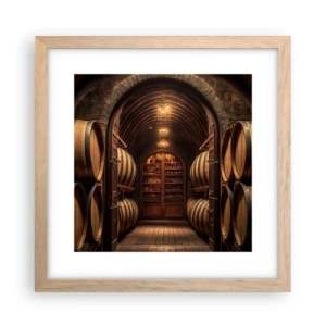 Pôster com moldura de carvalho claro - Porão atmosférico - 30x30 cm