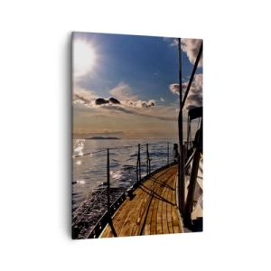 Quadro em tela - Sob velas em direção ao sol - 50x70 cm