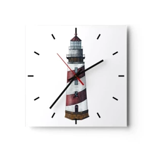 Relógio de parede - Relógio em vidro - Sempre em guarda - 30x30 cm