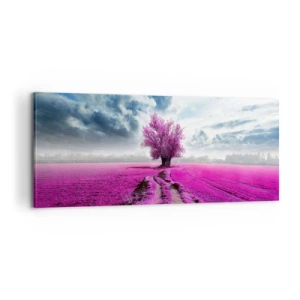 Quadro em tela - Charmosa charneca - 100x40 cm