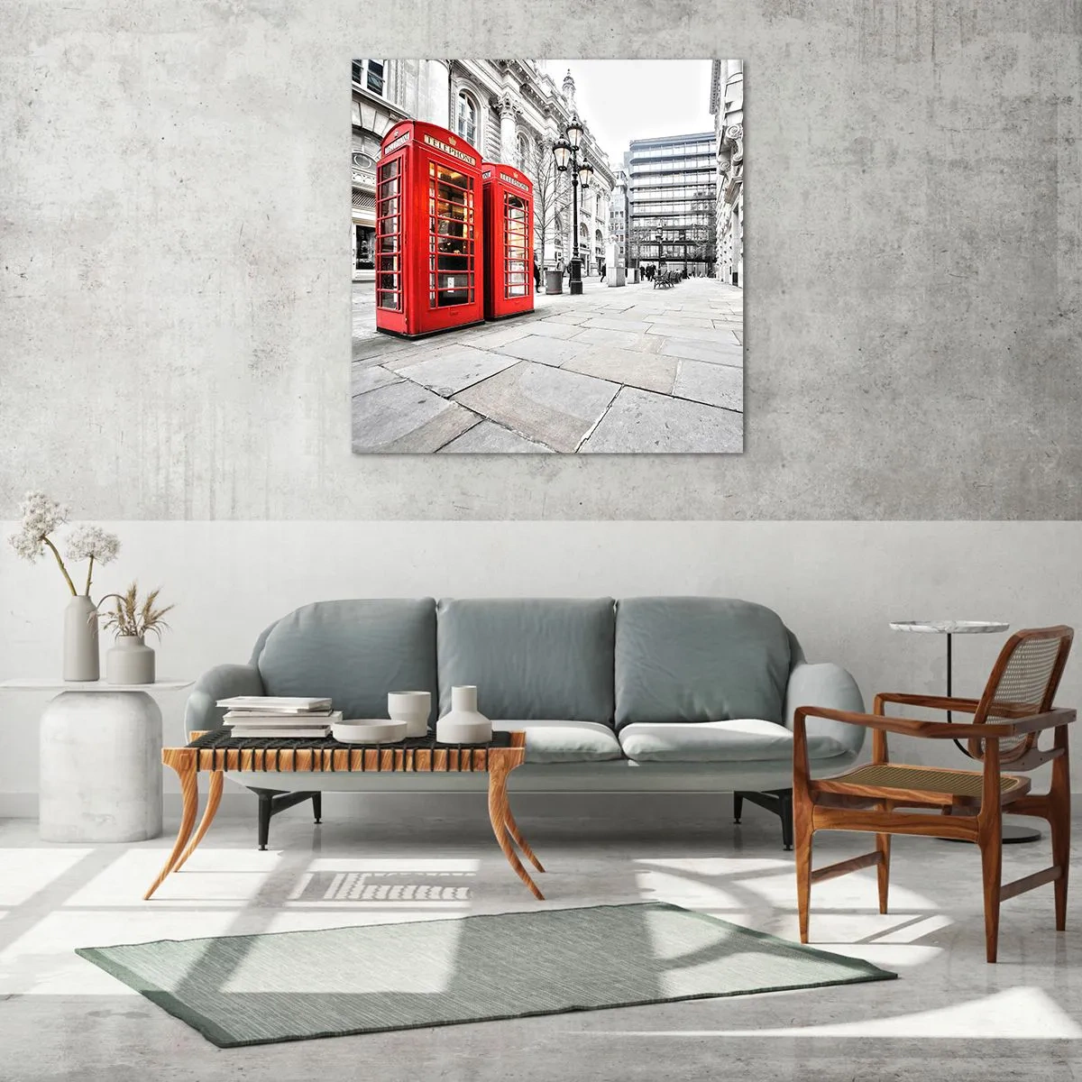 Quadro em vidro - Bem-vindo a Londres - 50x50 cm