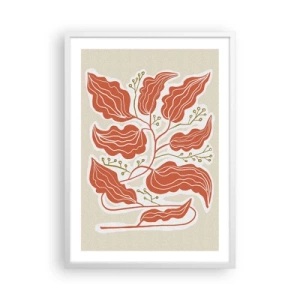 Pôster em moldura branca - Folclórico e coral - 50x70 cm