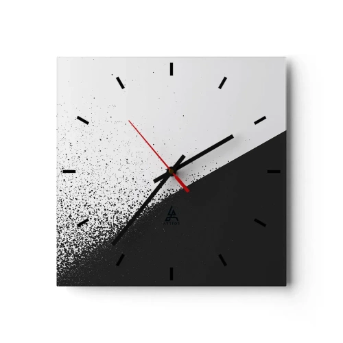 Relógio de parede - Relógio em vidro - Cada vez mais rápido, cada vez mais - 30x30 cm