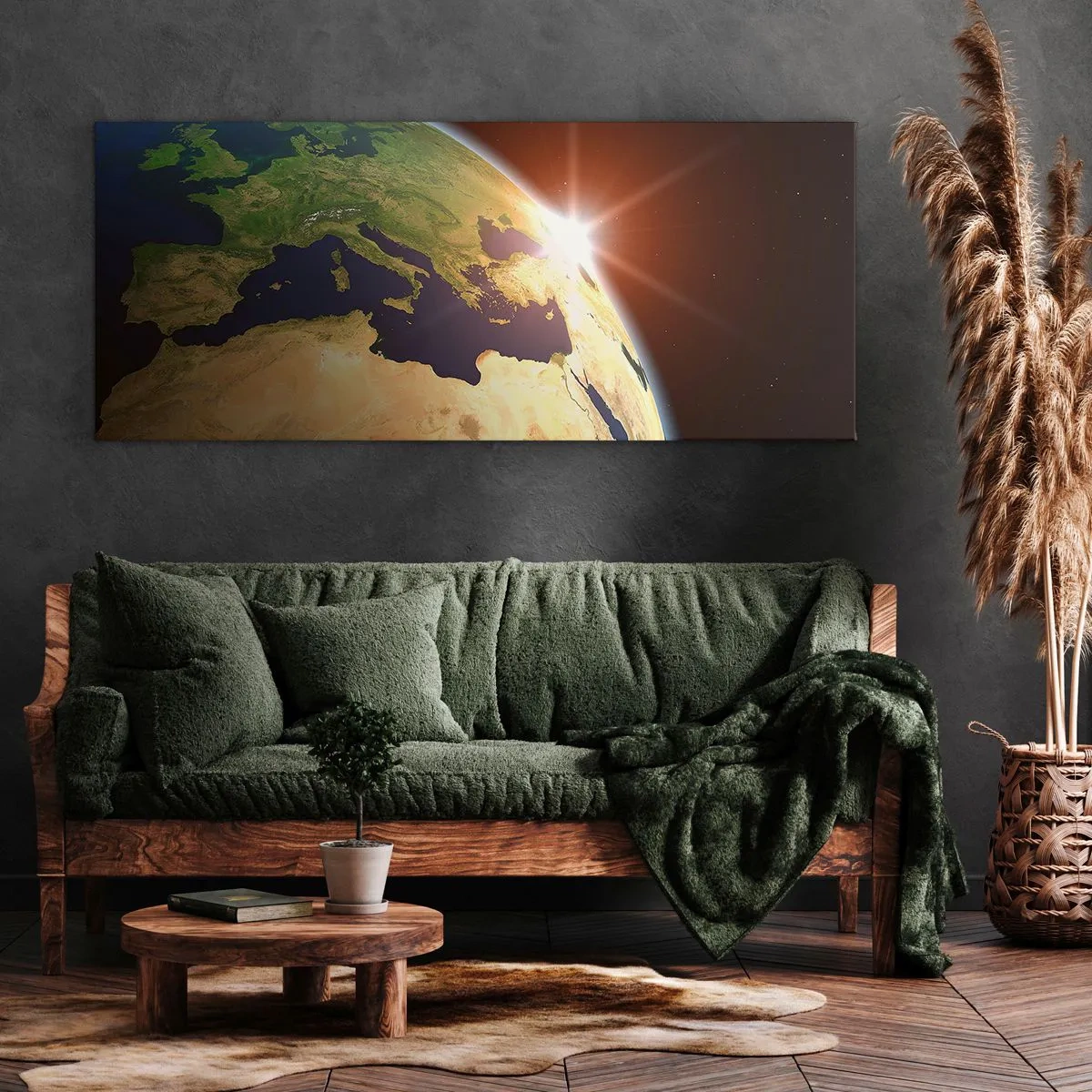 Quadro em tela - Nascer do Sol - 160x50 cm