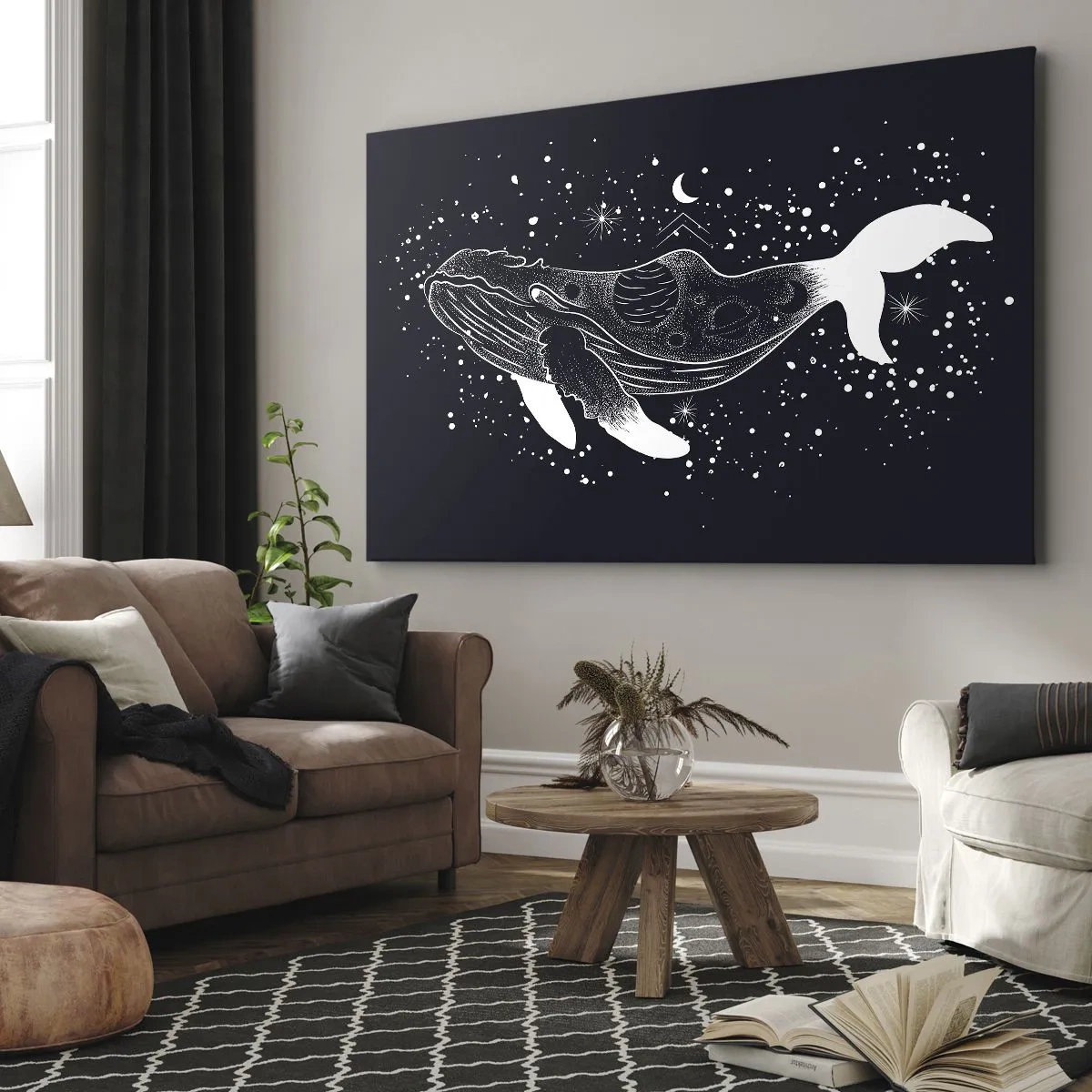 Quadro em tela - No oceano do universo - 100x70 cm