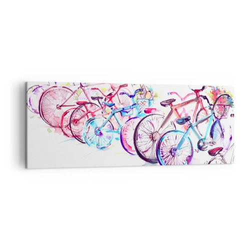 Quadro em tela - Reunião do Clube Antimoto - 140x50 cm