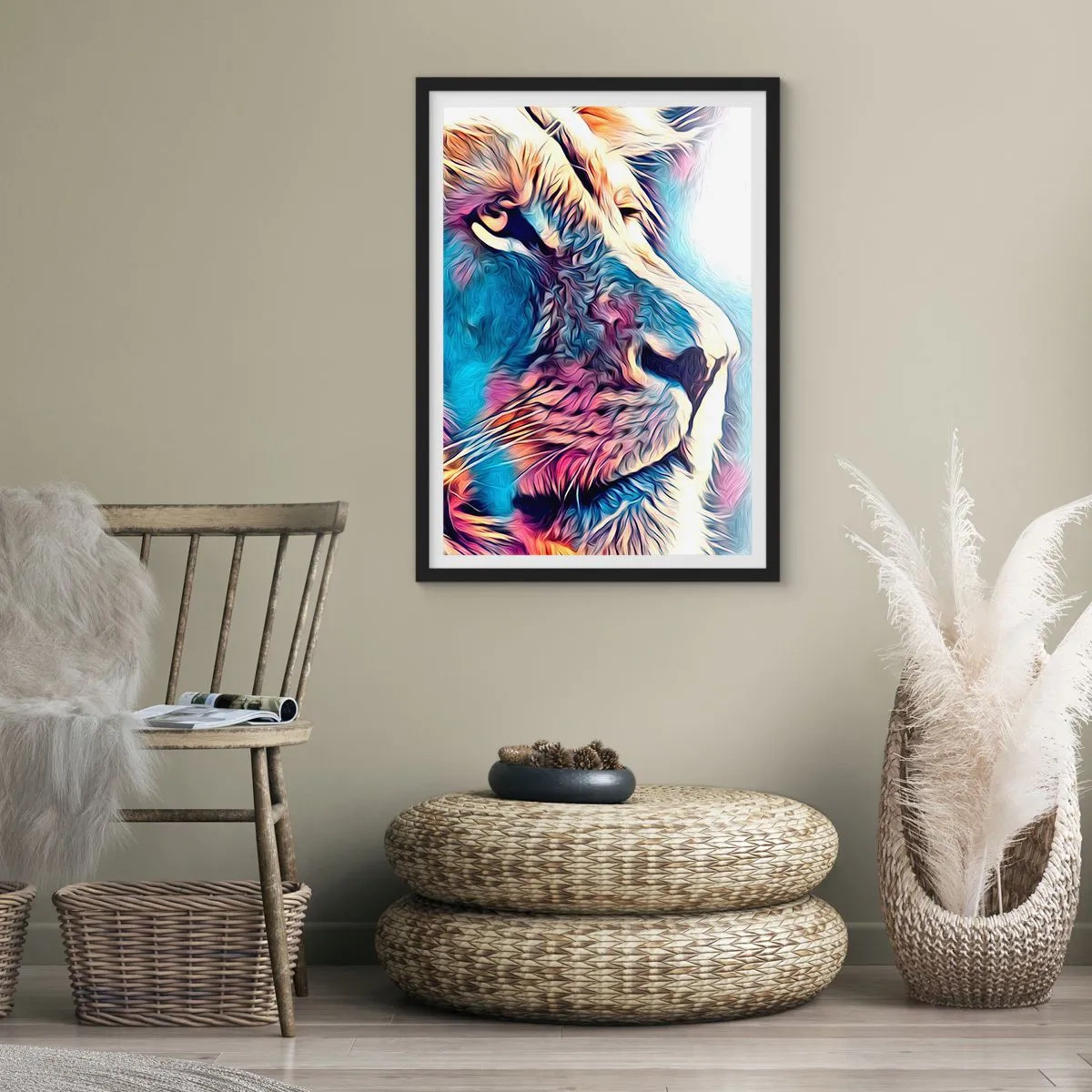 Pôster com moldura preta - A sabedoria da natureza - 30x40 cm