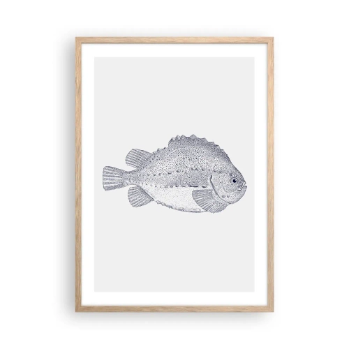 Pôster com moldura de carvalho claro - Para o álbum do naturalista - 50x70 cm