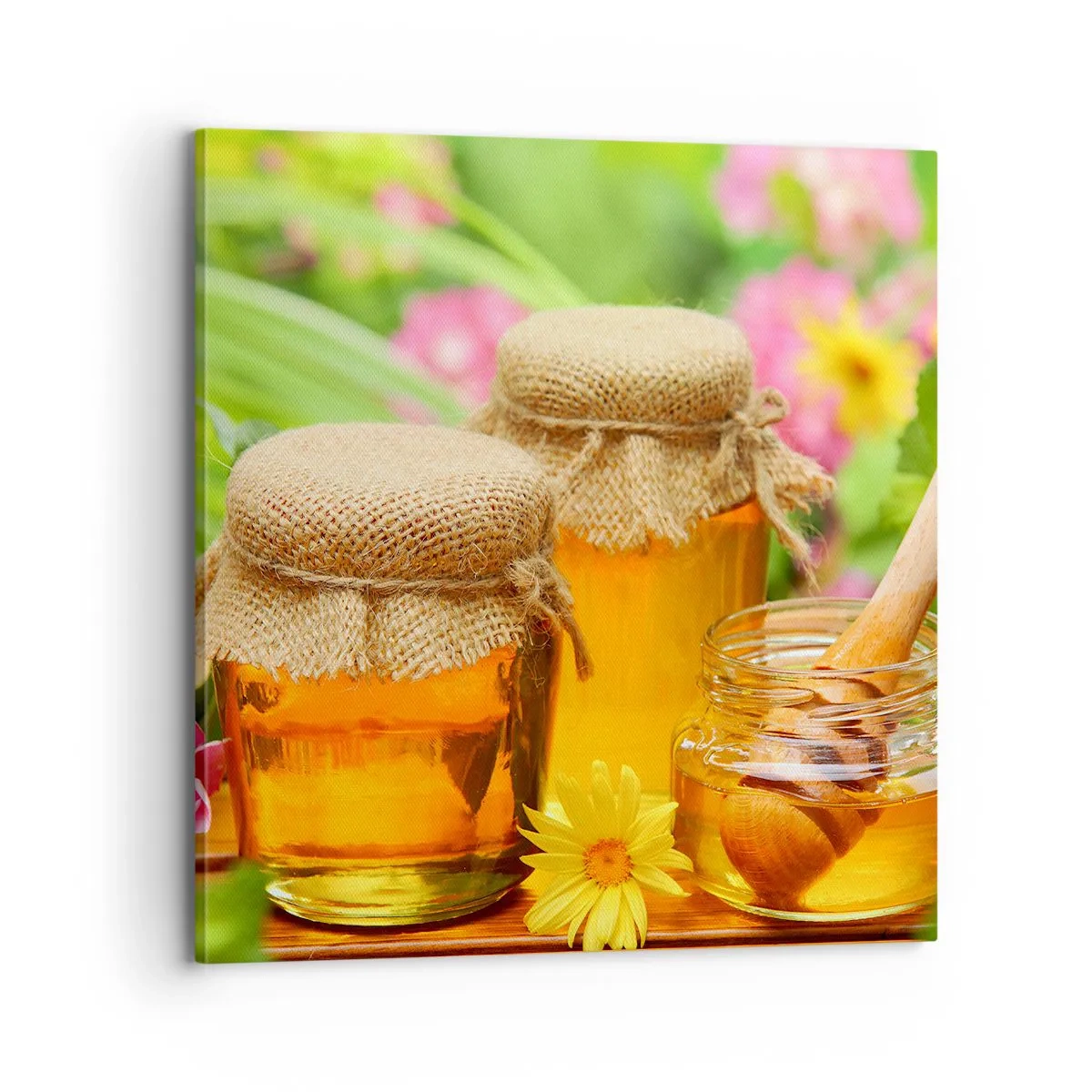 Quadro em tela - Doce e floral - 70x70 cm