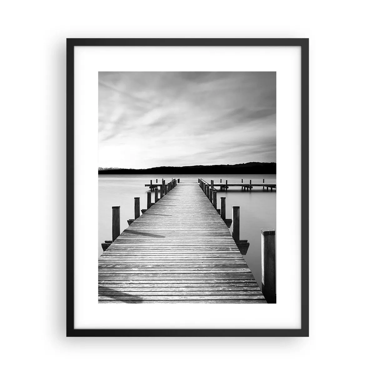 Pôster com moldura preta - A fonte da tranquilidade - 40x50 cm