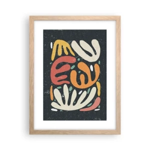 Pôster com moldura de carvalho claro - Composição – estou prestes a pegar-te - 30x40 cm