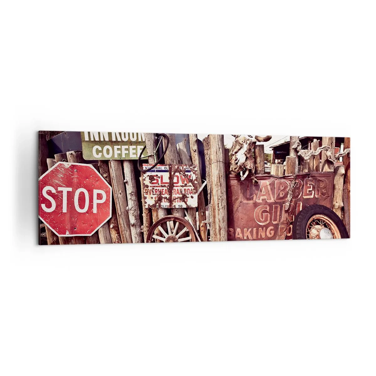 Quadro em tela - E o tempo parou - 160x50 cm