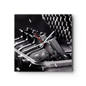Relógio de parede - Relógio em vidro - Desporto masculino - 30x30 cm