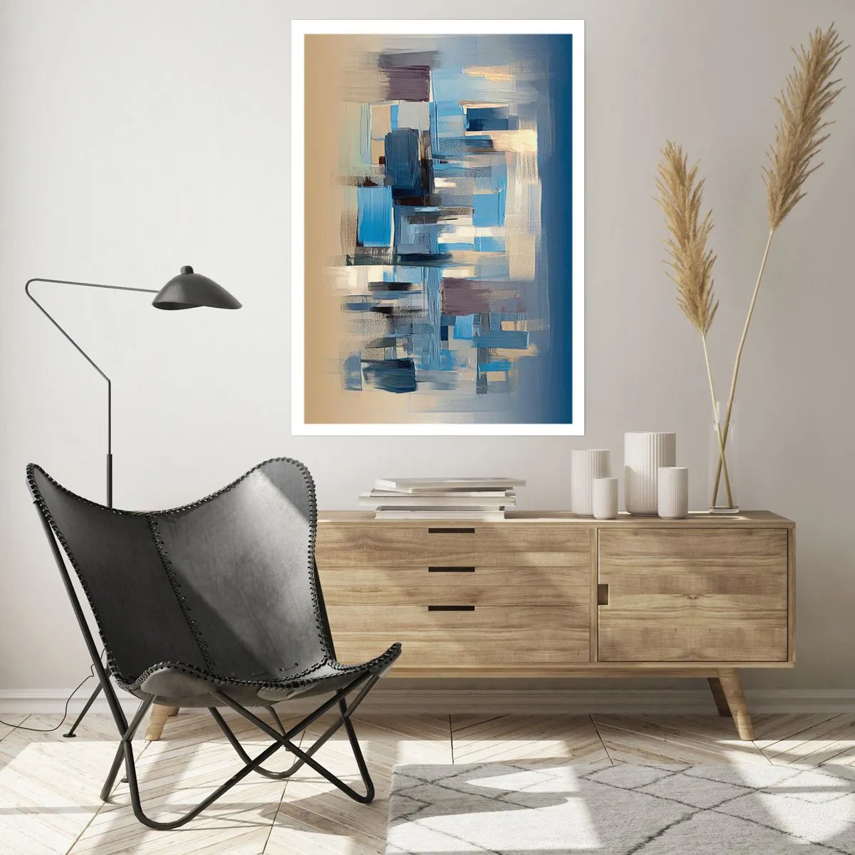 Pôster - Construção azul - 61x91 cm