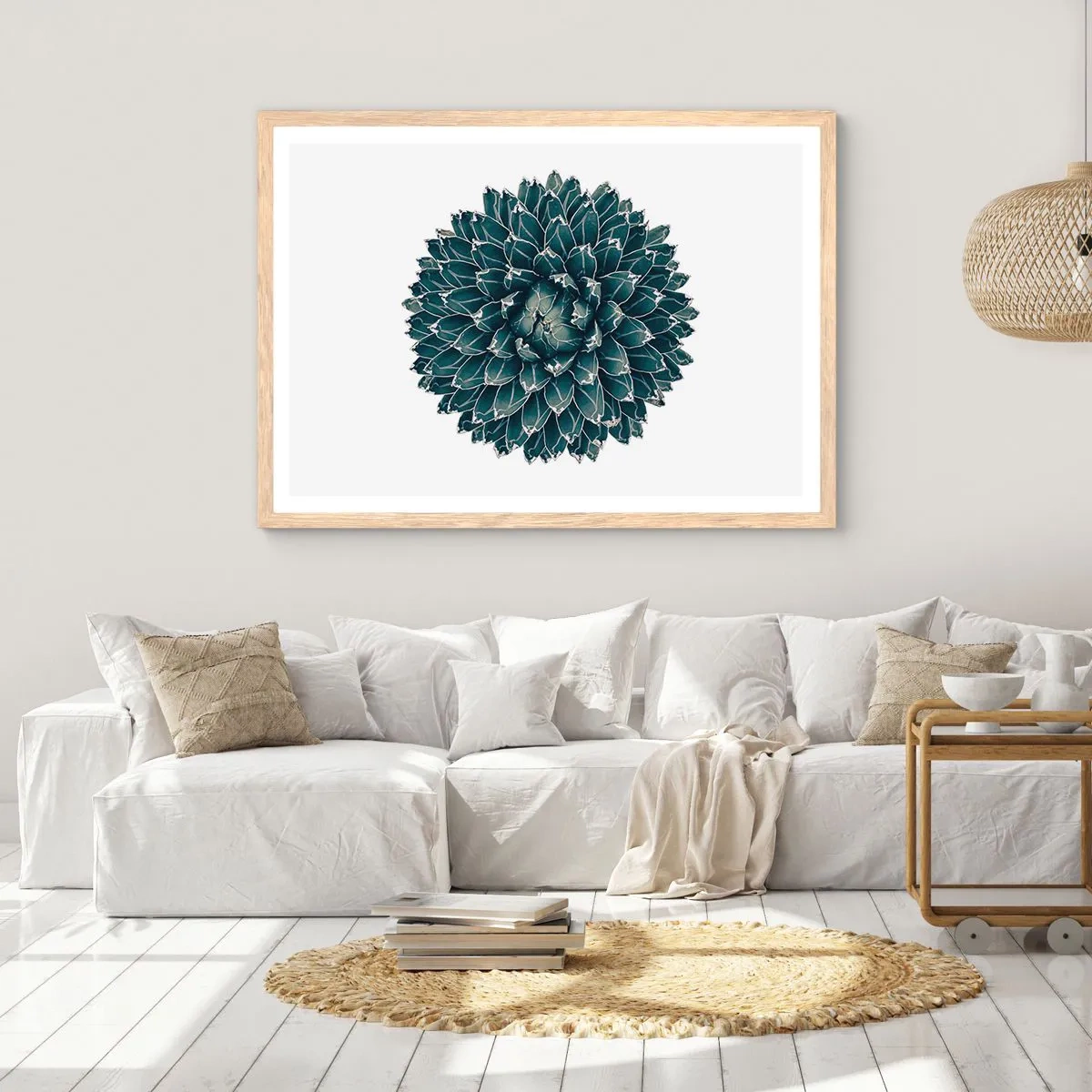 Pôster com moldura de carvalho claro - Estrela do Deserto - 40x30 cm