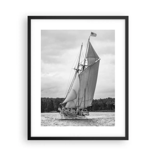 Pôster com moldura preta - Irmãos do vento - 40x50 cm