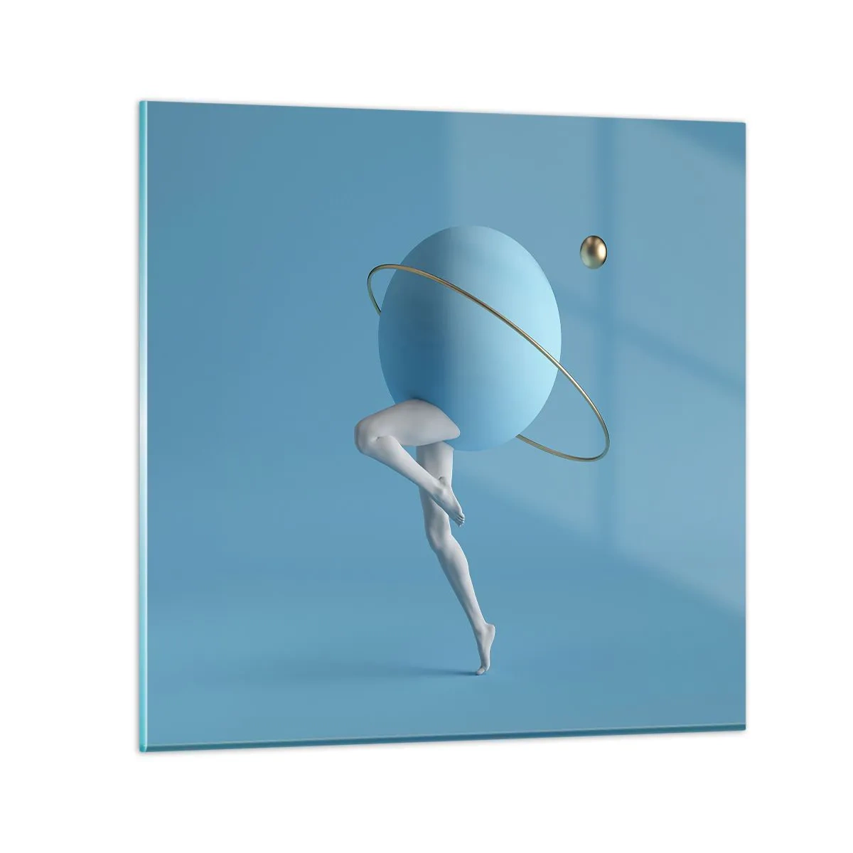 Quadro em vidro - Planetas a enlouquecer - 50x50 cm