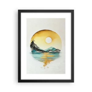 Pôster com moldura preta - No círculo da beleza - 30x40 cm