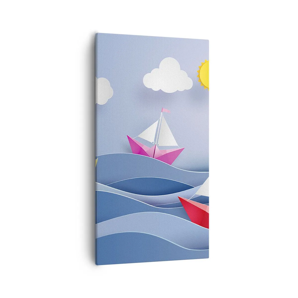 Quadro em tela - Oh, como é agradável balançar entre as ondas - 55x100 cm