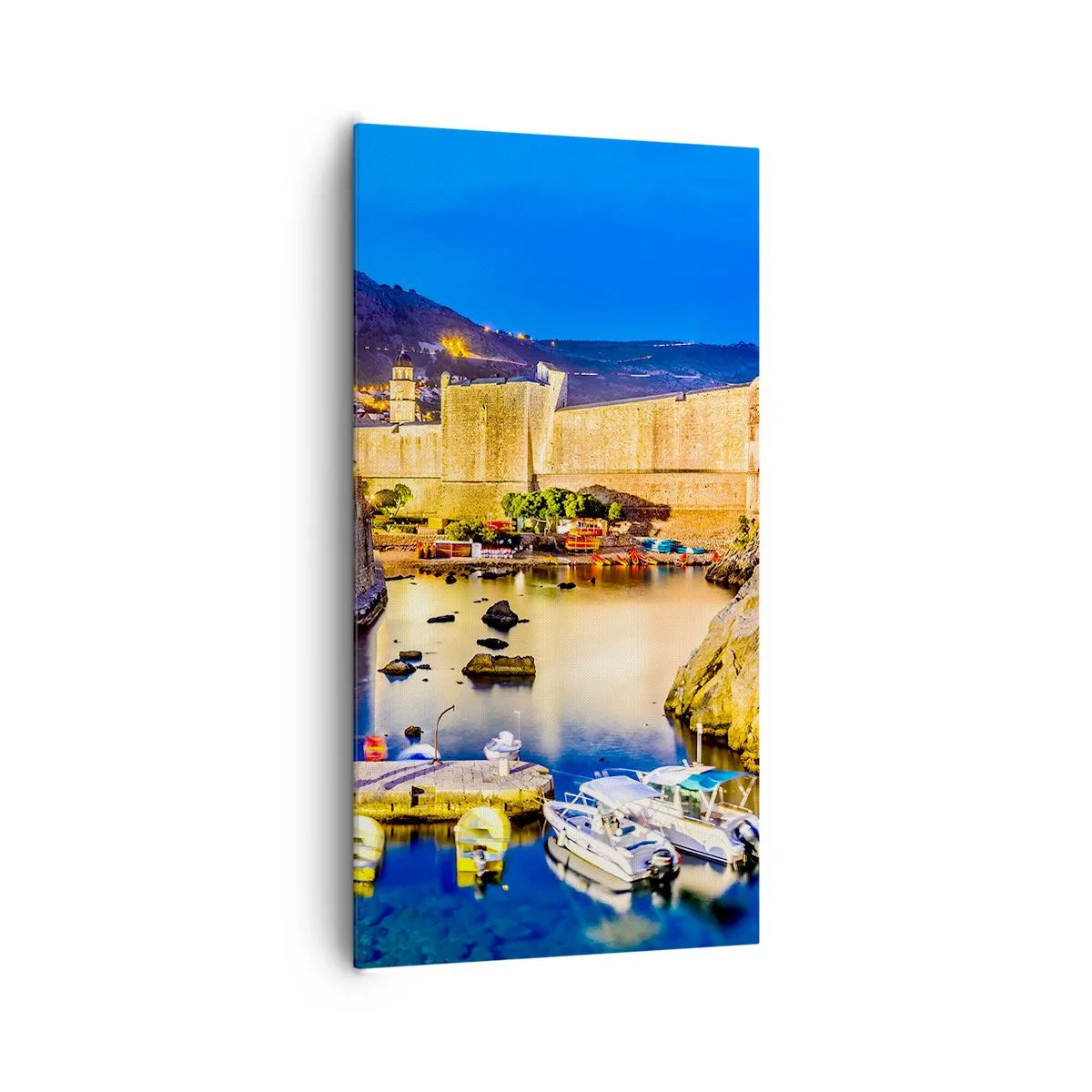 Quadro em tela - Uma noite bem iluminada no Adriático - 65x120 cm