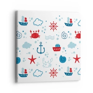 Quadro em tela - Conto de fadas do mar - 30x30 cm