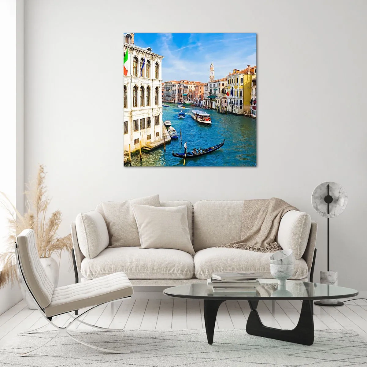 Quadro em vidro - Tráfego único no mundo - 40x40 cm