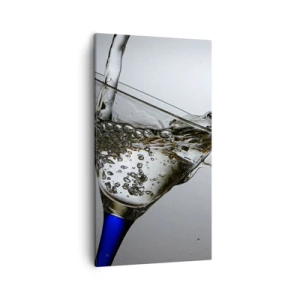 Quadro em tela - Água cristalina em vidro cristal - 45x80 cm