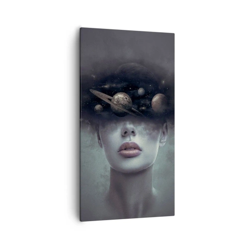 Quadro em tela - E os planetas estão a enlouquecer... - 55x100 cm