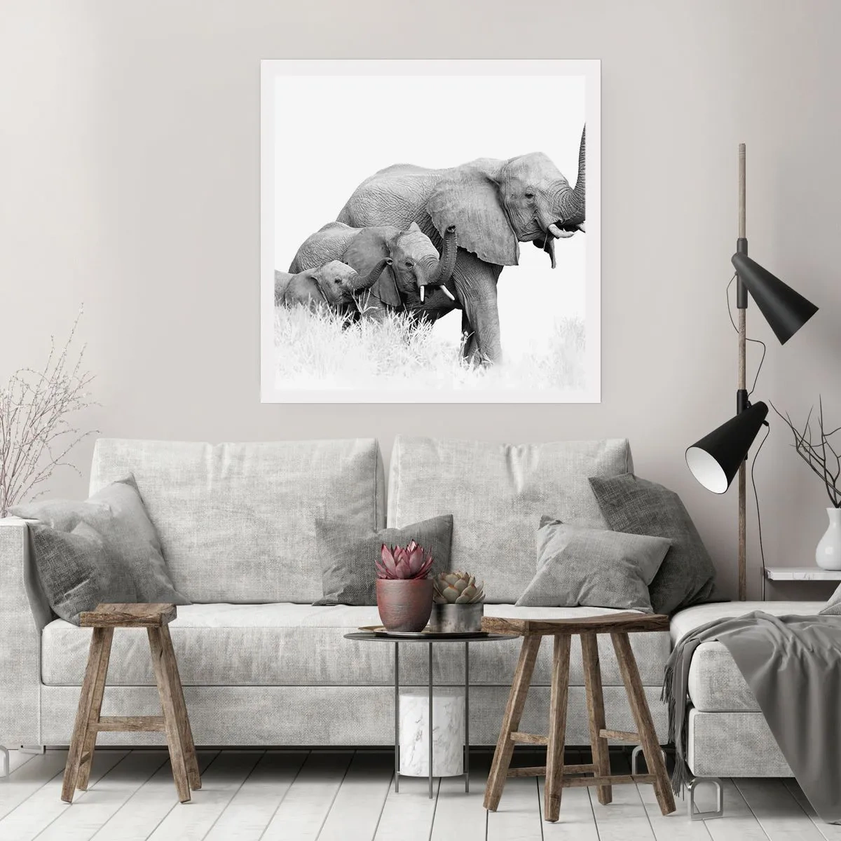 Pôster - Um, dois, três - 40x40 cm