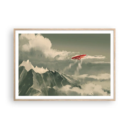 Pôster com moldura de carvalho claro - O pioneiro destemido - 100x70 cm