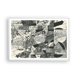 Pôster em moldura branca - A dinâmica do presente - 100x70 cm