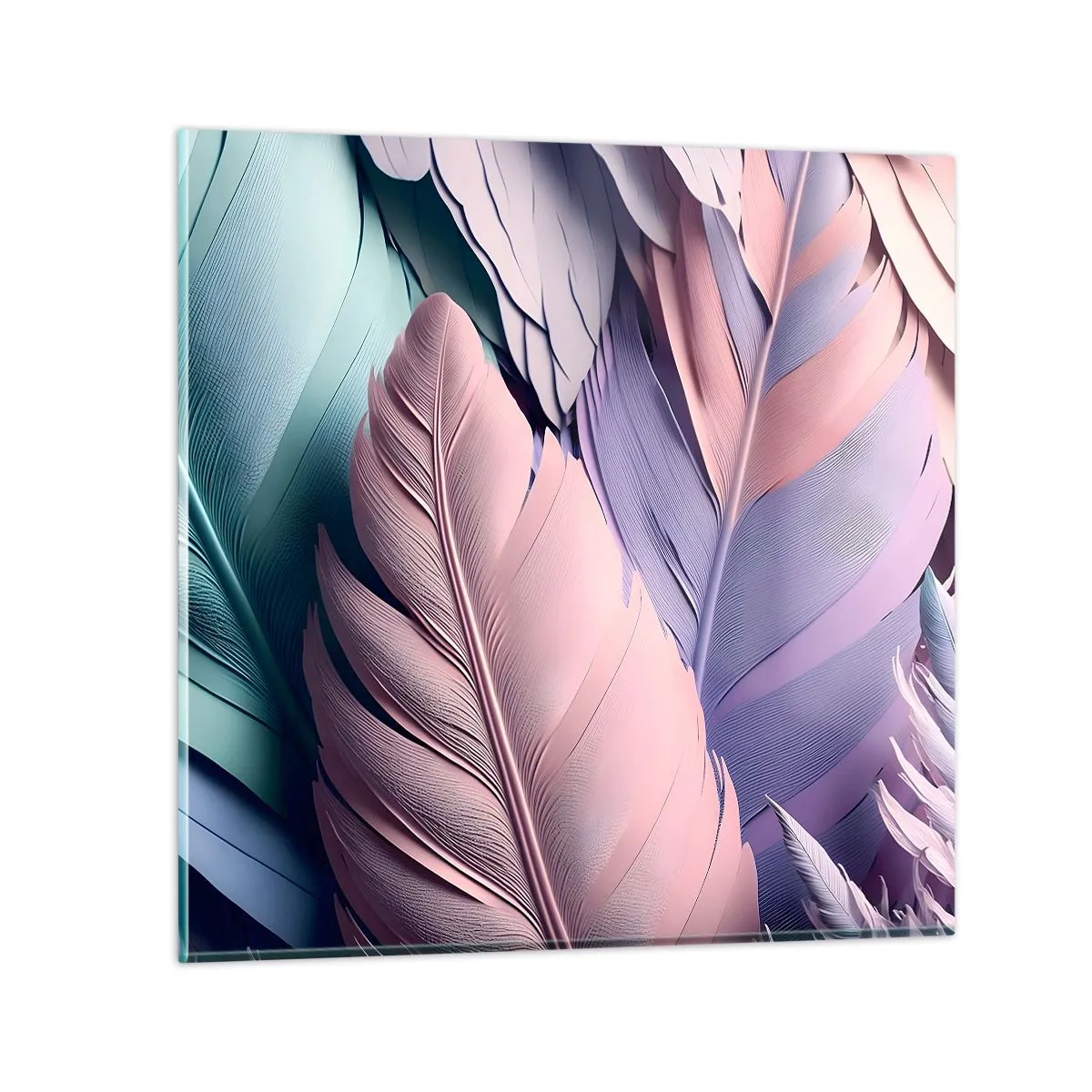 Quadro em vidro - Pássaro chique - 60x60 cm