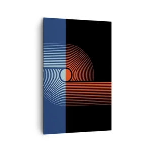 Quadro em tela - Num abraço geométrico - 80x120 cm