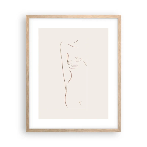 Pôster com moldura de carvalho claro - A forma do desejo - 40x50 cm