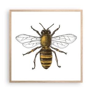 Pôster com moldura de carvalho claro - Linda e boa - 60x60 cm