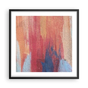 Pôster com moldura preta - Flutuar pelo arco-íris - 50x50 cm