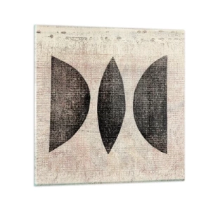 Quadro em vidro - Abstração étnica - 30x30 cm