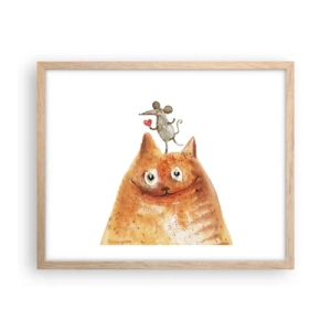 Pôster com moldura de carvalho claro - Paradoxos do amor - 50x40 cm