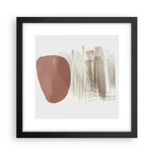 Pôster com moldura preta - Colunata abstrata - 30x30 cm