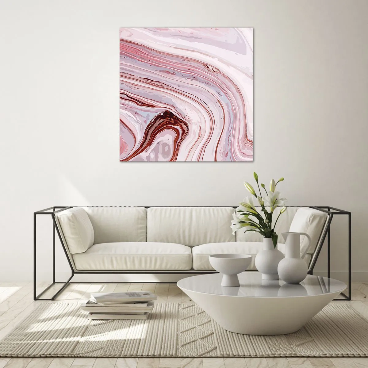 Quadro em vidro - Em frente, depois à direita para baixo - 60x60 cm