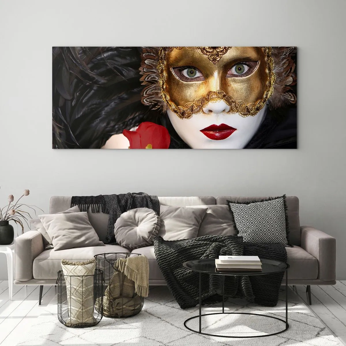 Quadro em vidro - Porque a vida é uma grande baile - 90x30 cm