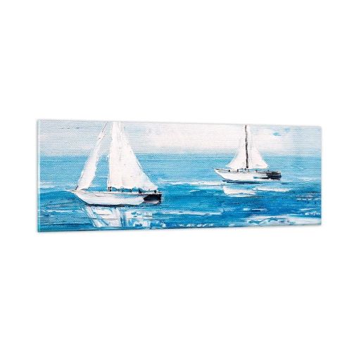 Quadro em vidro - Com um amigo ao meu lado - 90x30 cm