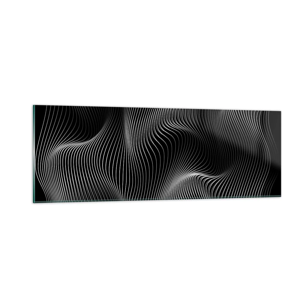 Quadro em vidro - Dança de luz no espaço - 90x30 cm