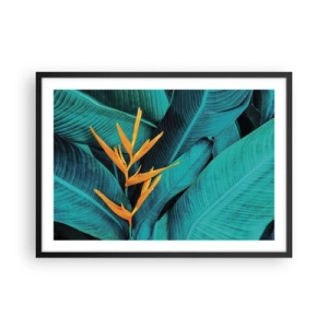 Pôster com moldura preta - Flor do Éden - 70x50 cm