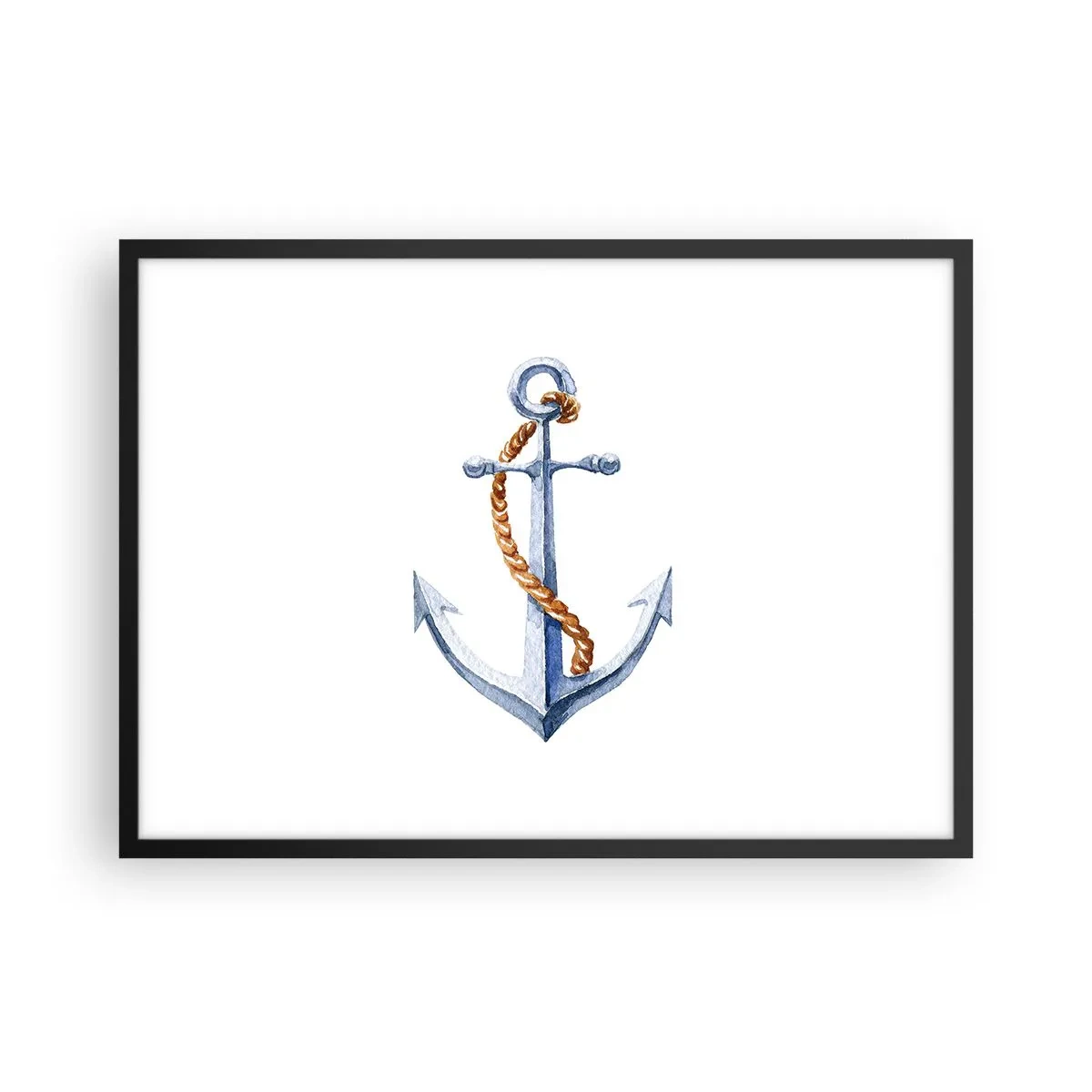 Pôster com moldura preta - Ahoy aventura! - 70x50 cm