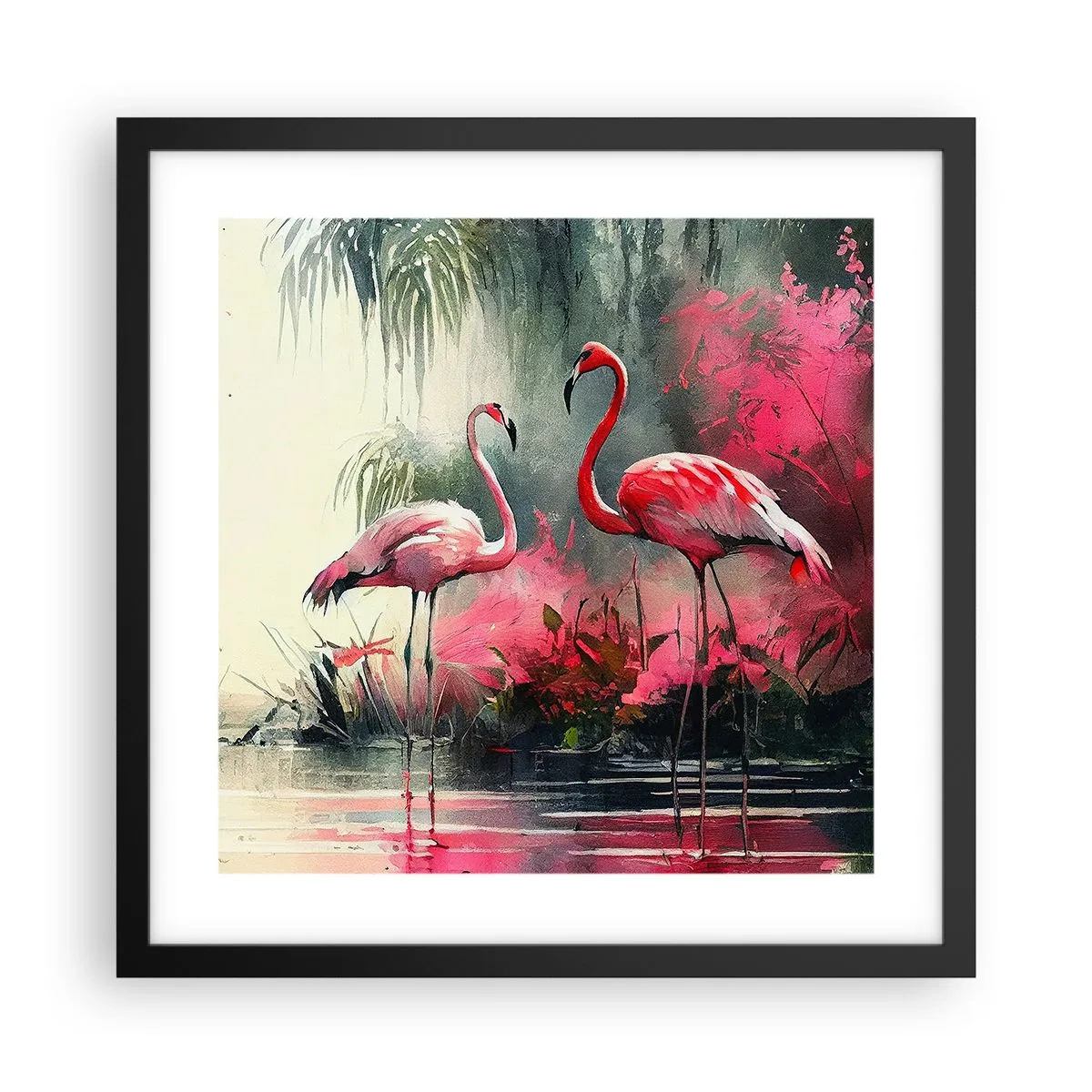 Pôster com moldura preta - Uma lição de graça natural - 40x40 cm