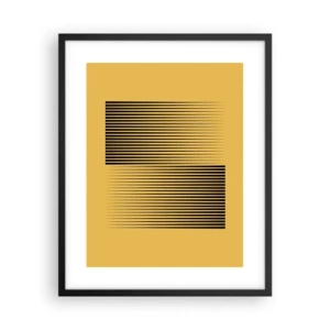 Pôster com moldura preta - Quadratura de opostos - 40x50 cm