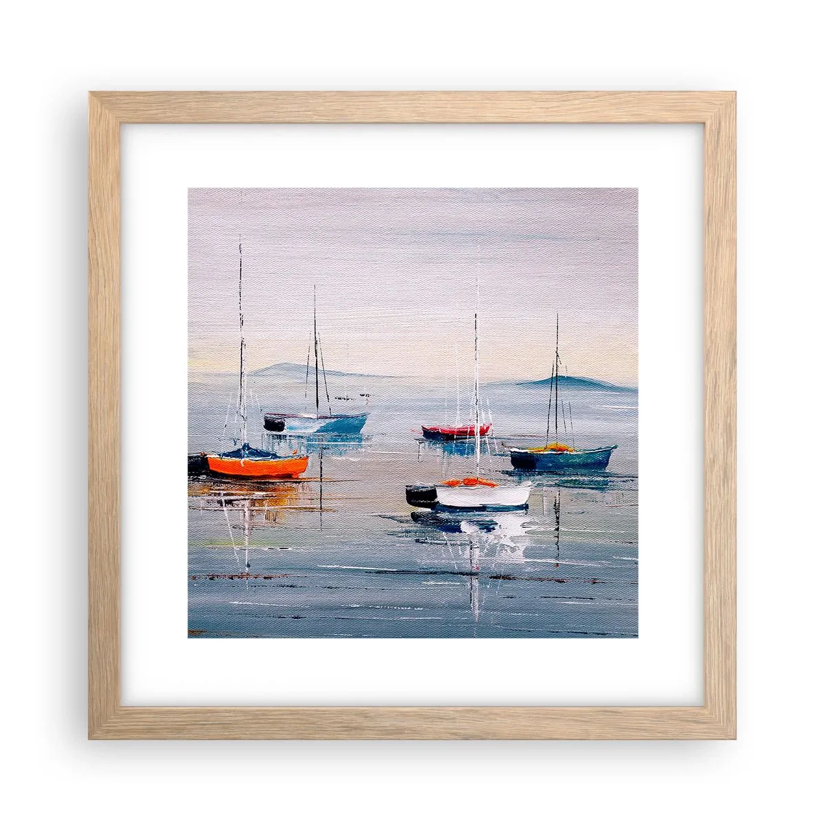 Pôster com moldura de carvalho claro - Um merecido descanso - 30x30 cm