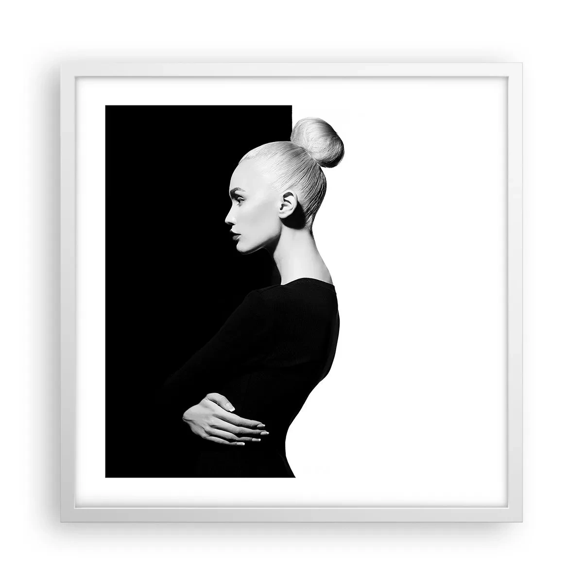 Pôster em moldura branca - Simplesmente mulher - 50x50 cm