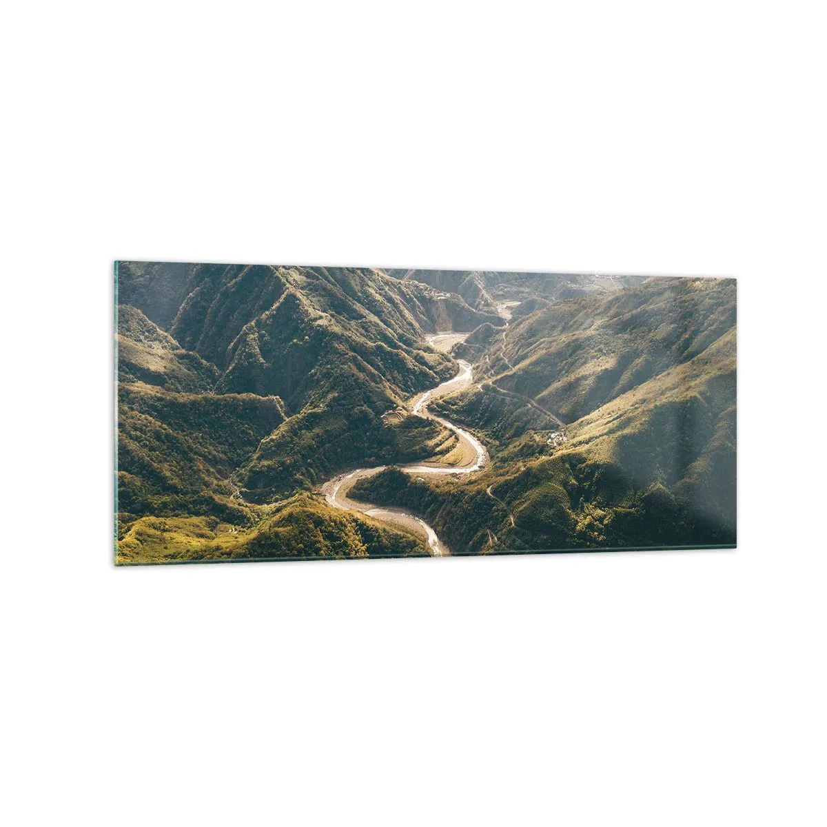 Quadro em vidro - Direto do coração das montanhas - 120x50 cm